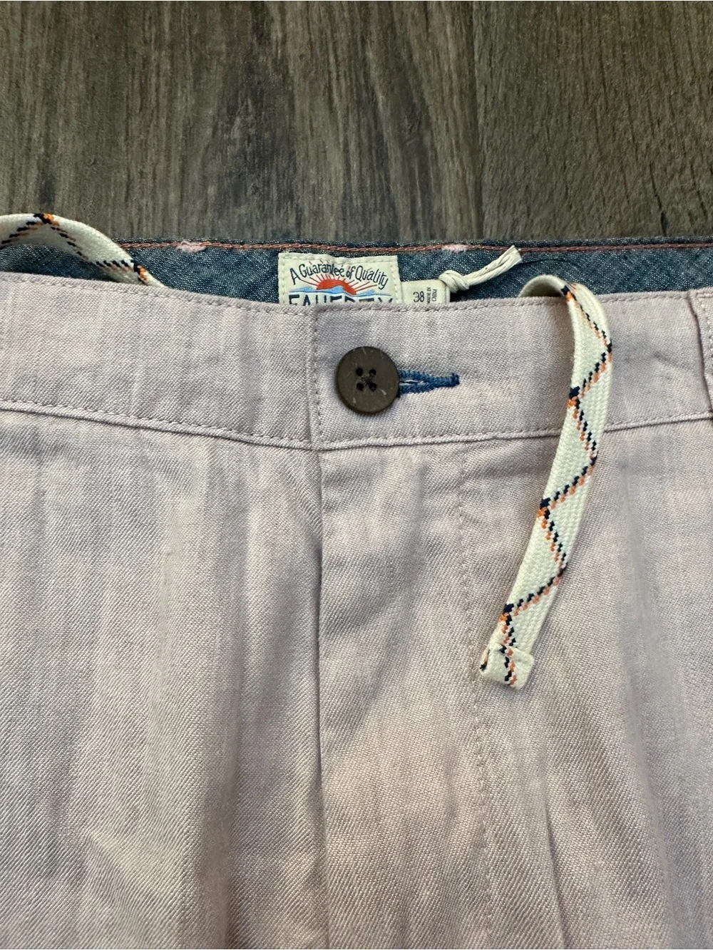 Faherty Linen Organic Cotton Blend Shorts Men’s Size 38 Pink Mauve